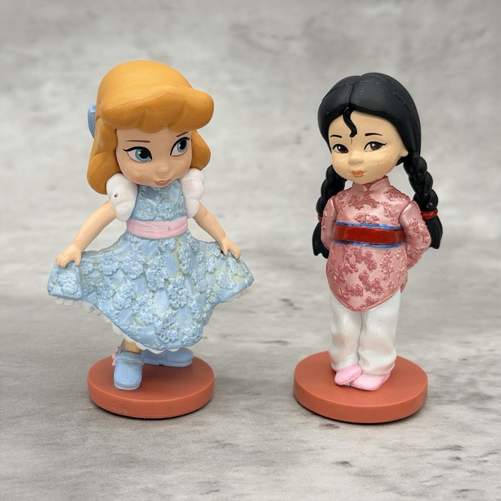 Disney Animators Princess Collection Toddler Cake Toppers Mini Figure 2 Piece